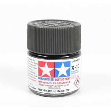 TINTA ACRÍLICA MINI X-10 GUN METAL 10ML TAMIYA TAM 81510